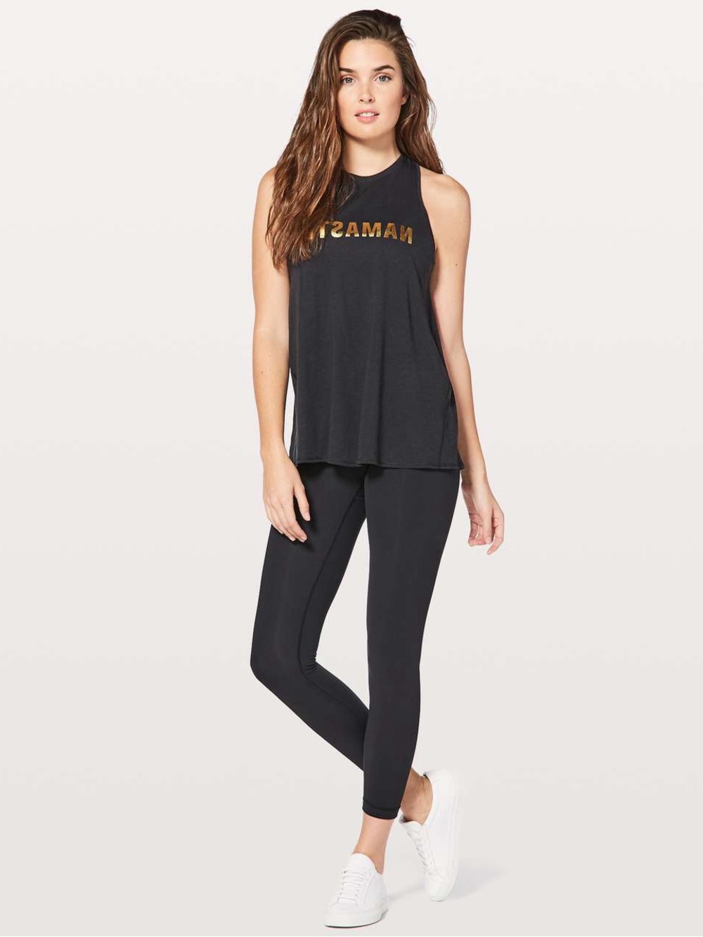 Lululemon All Tied Up Tank Top Expression black yoga Pilates gym training active